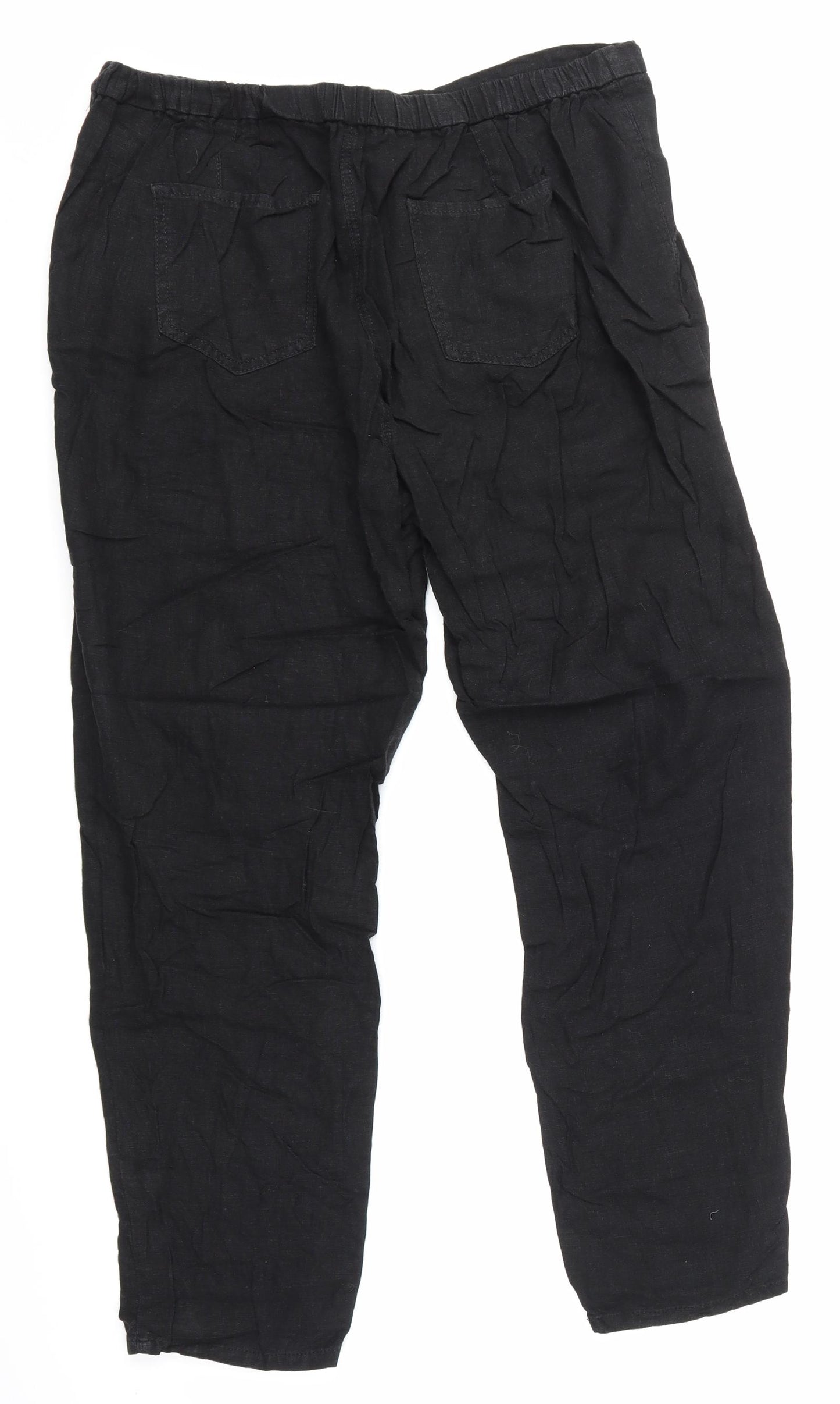 Marks and Spencer Womens Black   Cropped Trousers Size 16