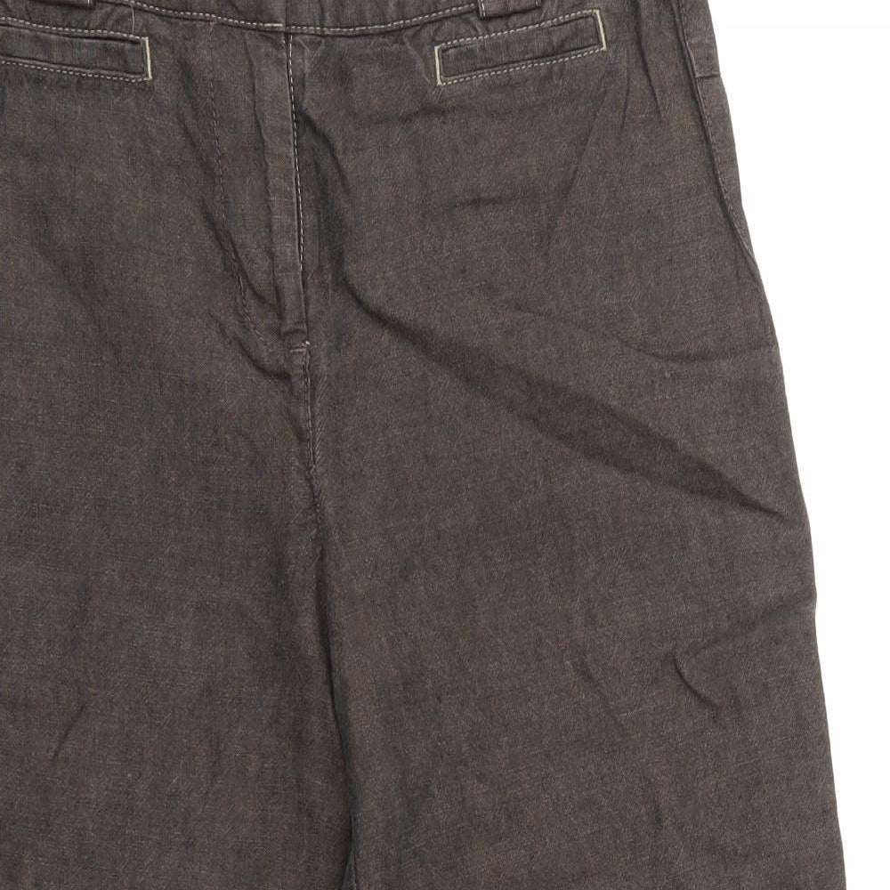 Per Una Womens Brown   Cropped Trousers Size 10