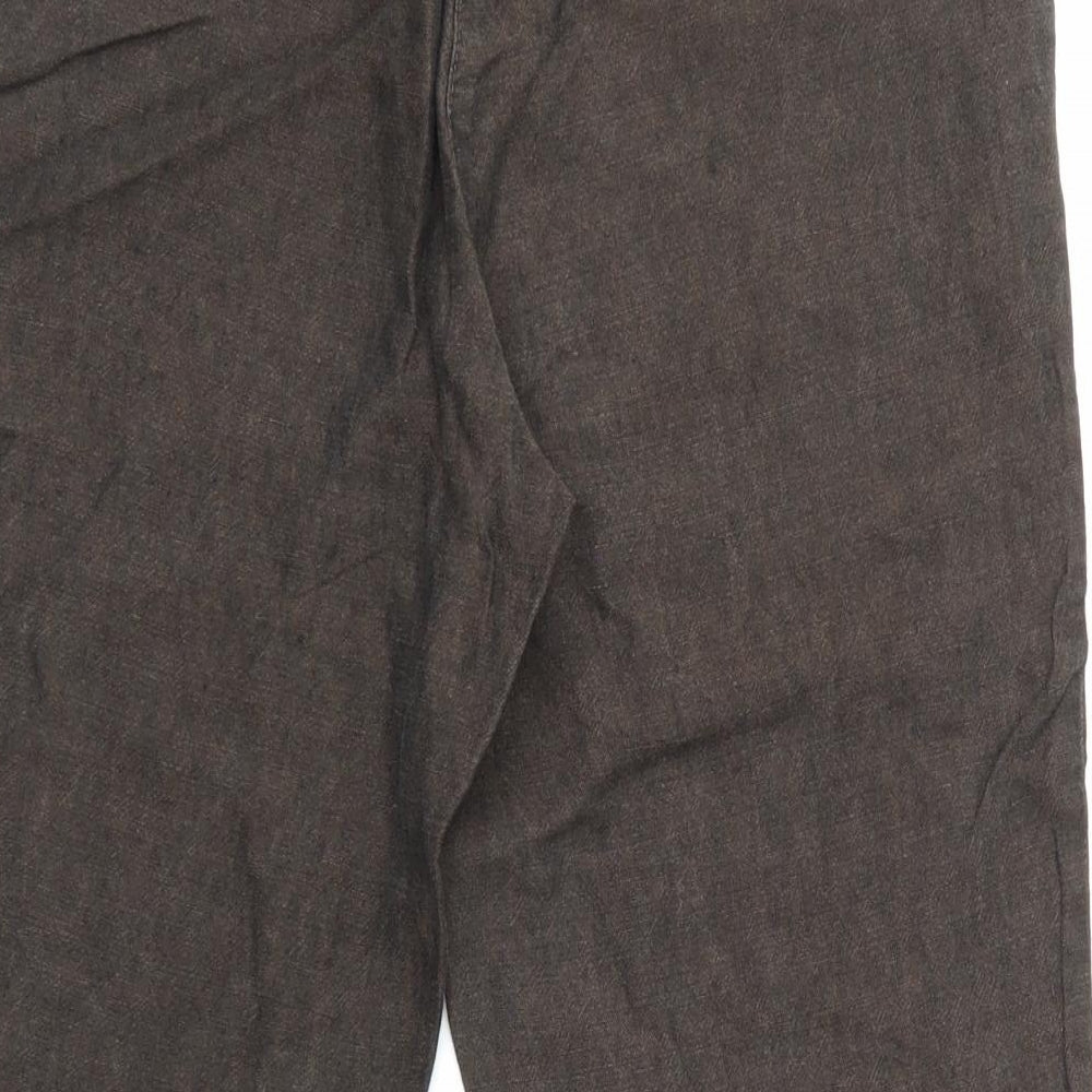 Per Una Womens Brown   Cropped Trousers Size 10