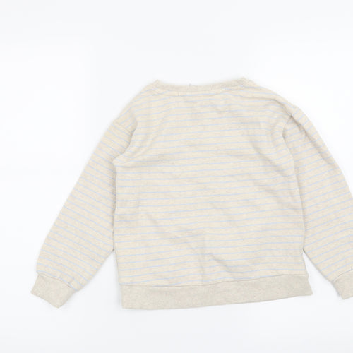 NEXT Girls Beige Striped  Pullover Sweatshirt Size 6 Years  - My Little Pony