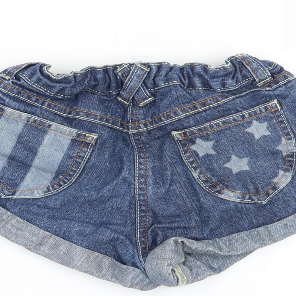 George Girls Blue   Cut-Off Shorts Size 6-7 Years - Stars and Stripes