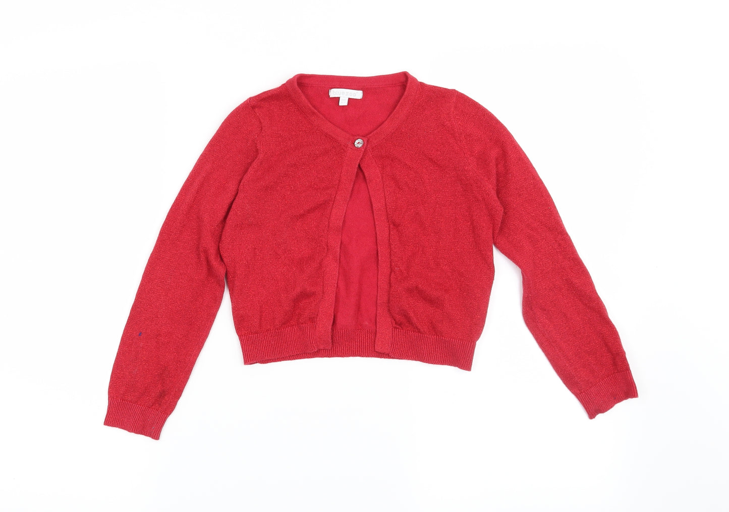 Blue Zoo Girls Red   Cardigan Jumper Size 6-7 Years