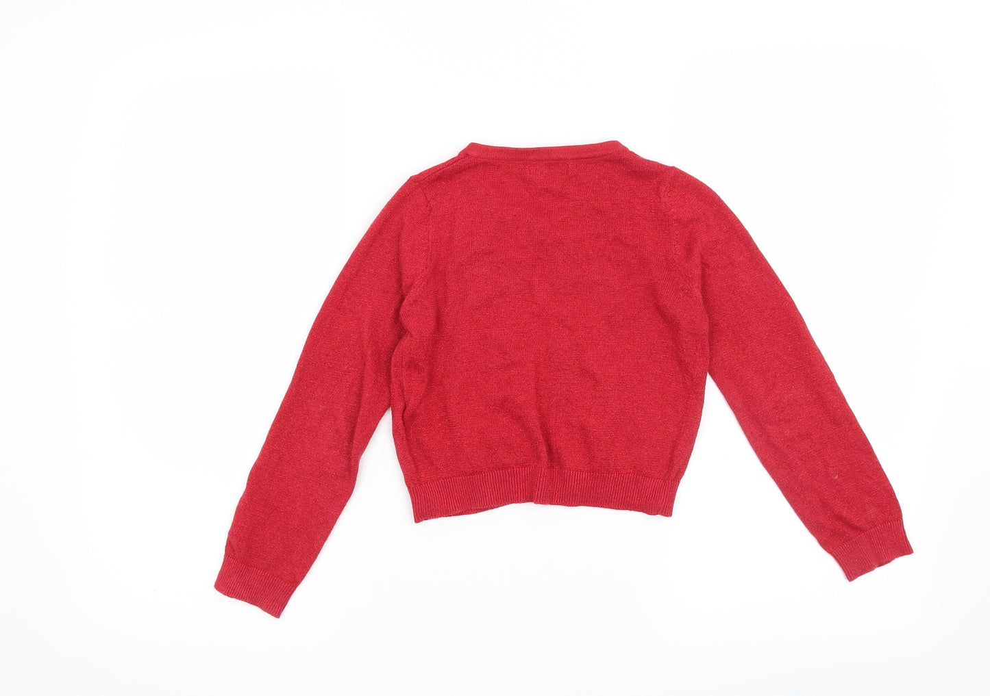 Blue Zoo Girls Red   Cardigan Jumper Size 6-7 Years