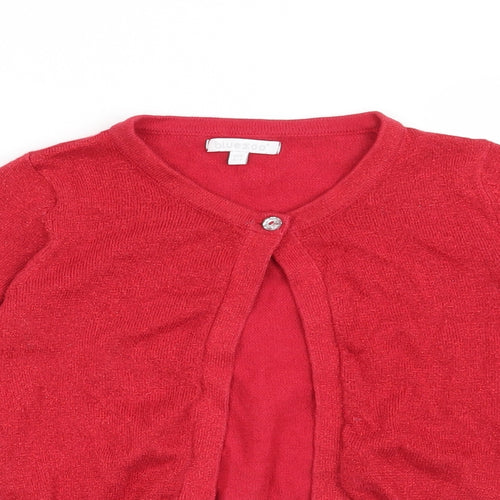 Blue Zoo Girls Red   Cardigan Jumper Size 6-7 Years