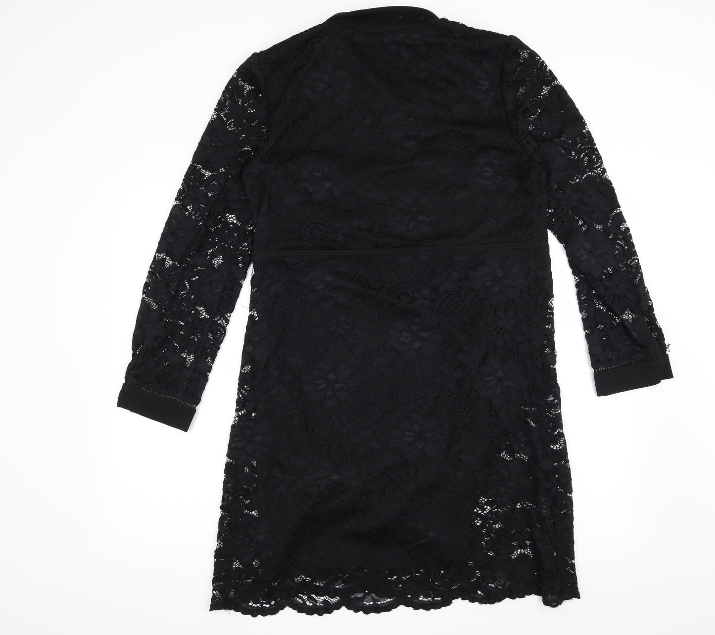 Peacocks Womens Black Floral  Shirt Dress  Size 14