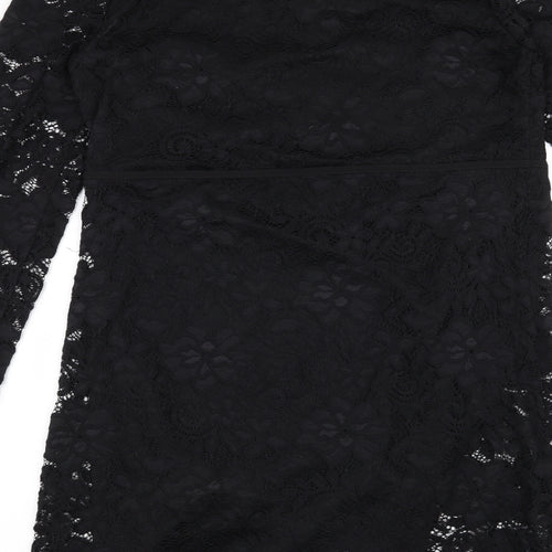 Peacocks Womens Black Floral  Shirt Dress  Size 14