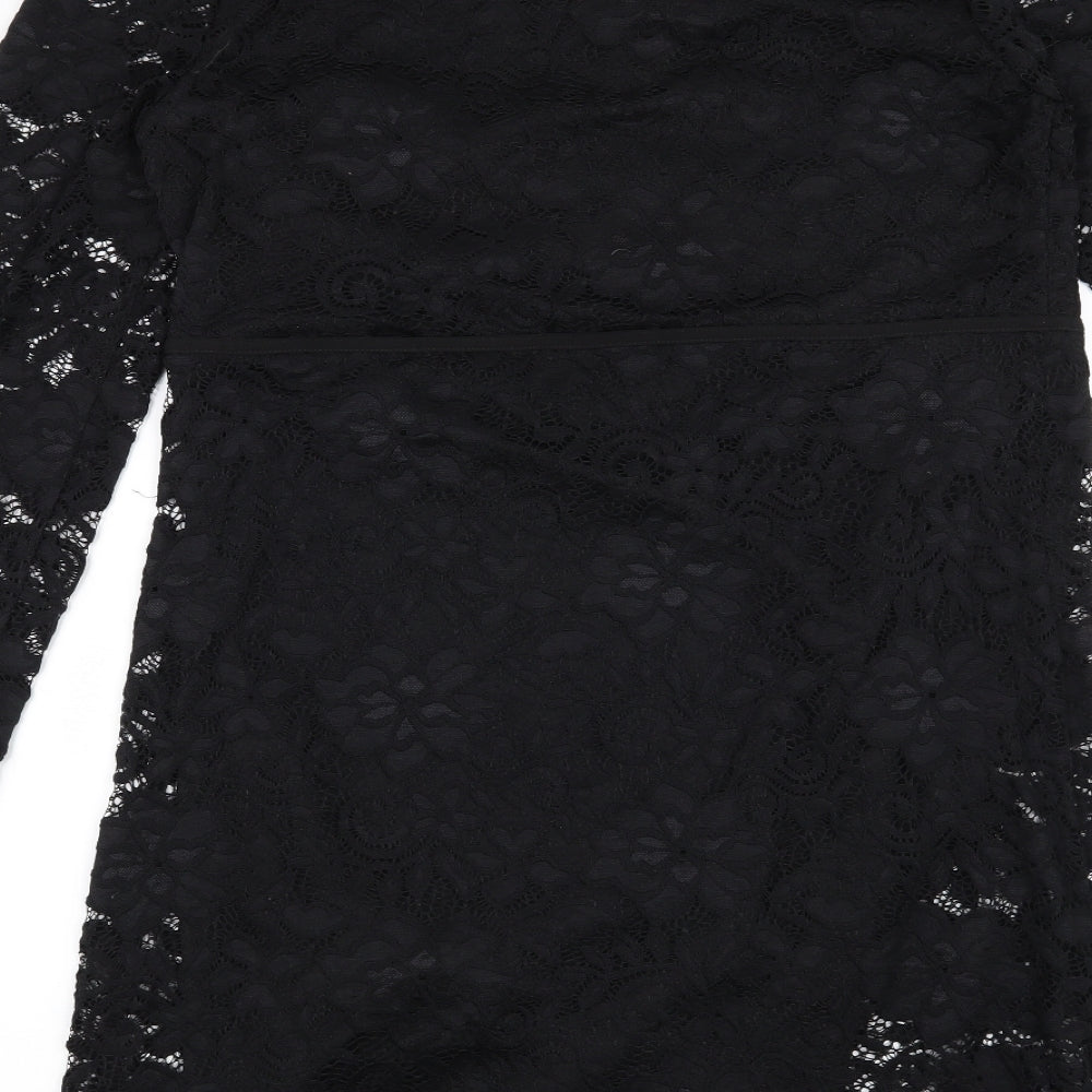 Peacocks Womens Black Floral  Shirt Dress  Size 14