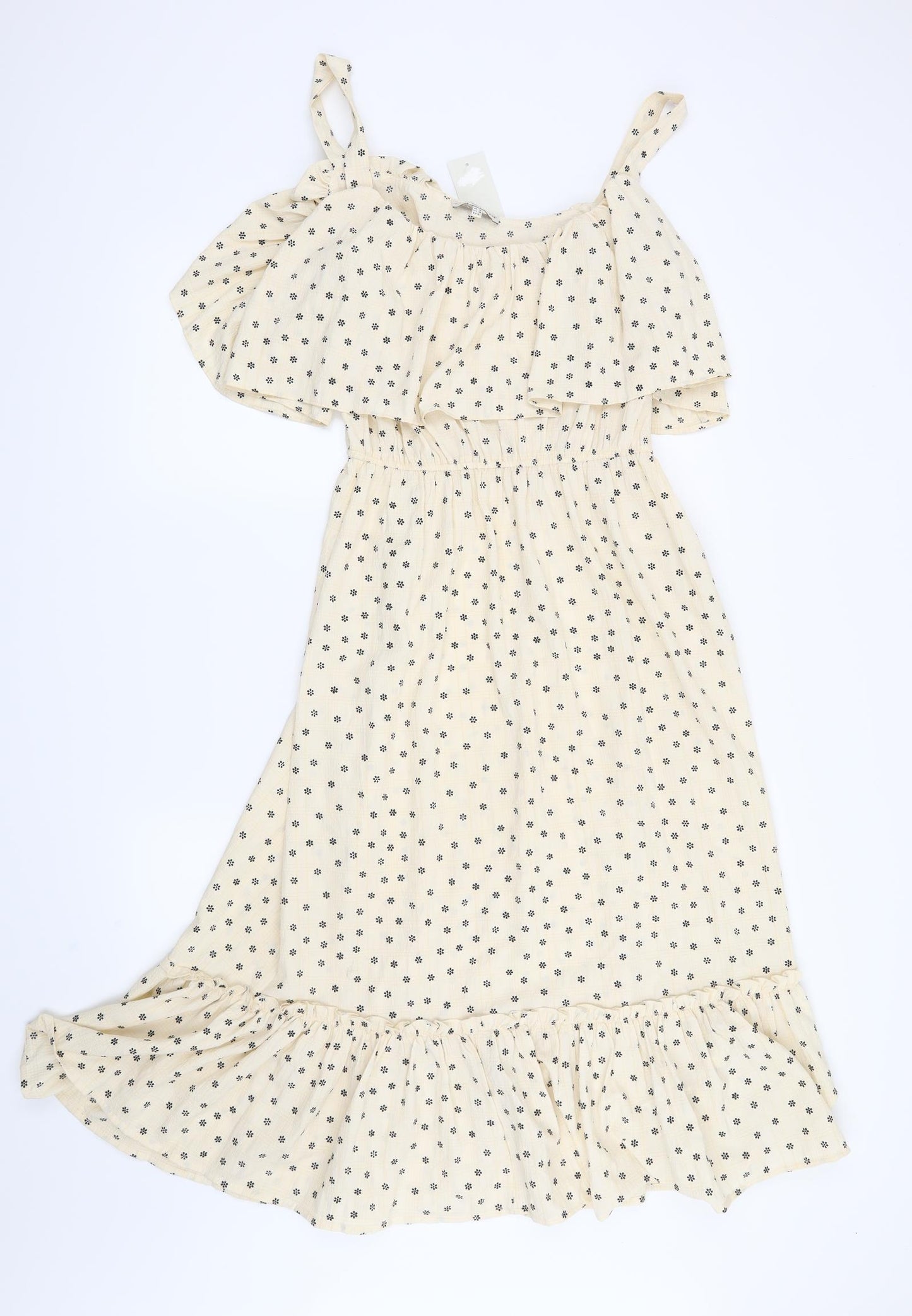 F&F Womens Beige Floral  Trapeze & Swing  Size 14