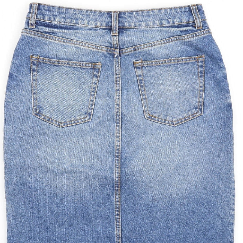 H&M Womens Blue   Straight & Pencil Skirt Size 8