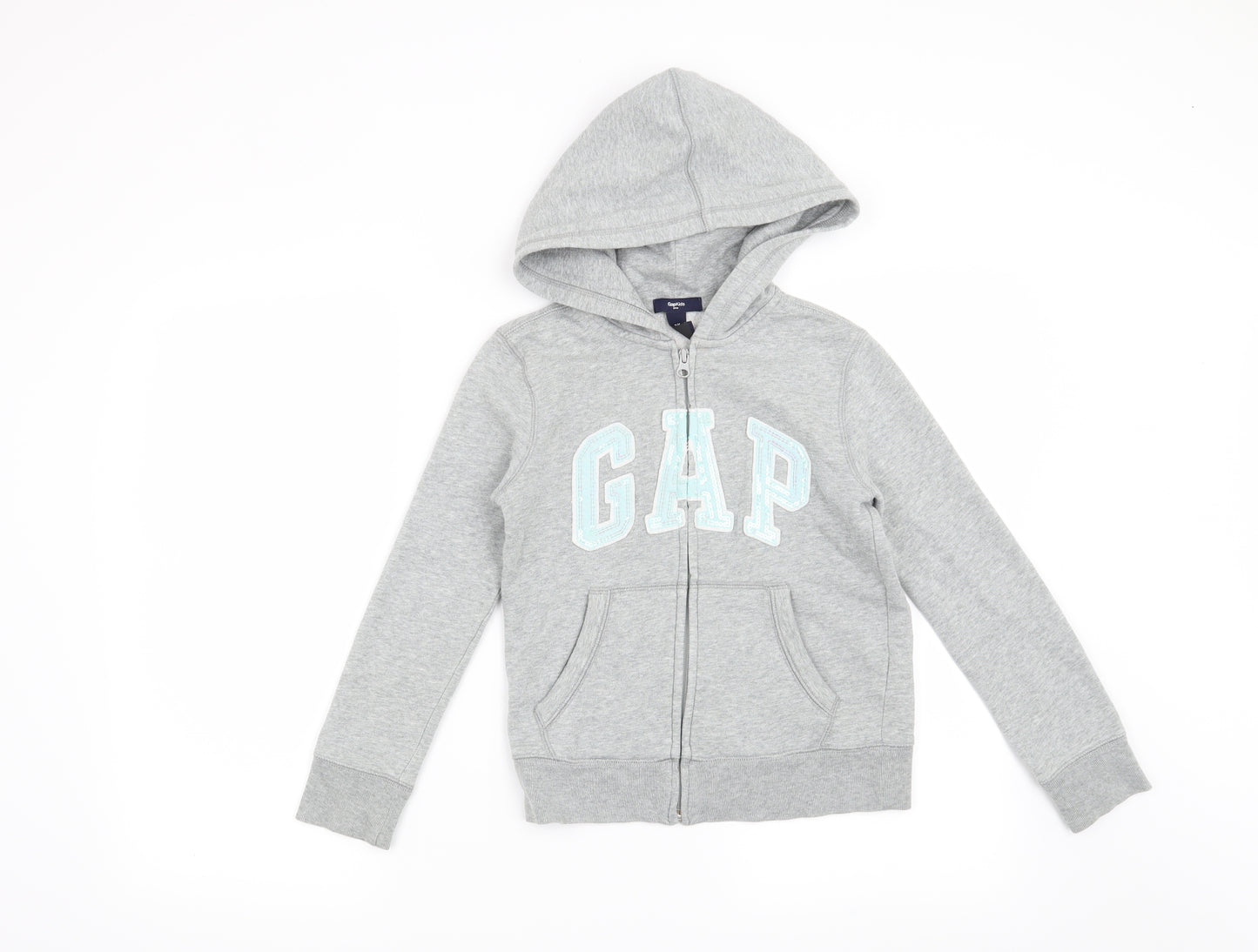 Gap Girls Grey   Full Zip Hoodie Size 8-9 Years