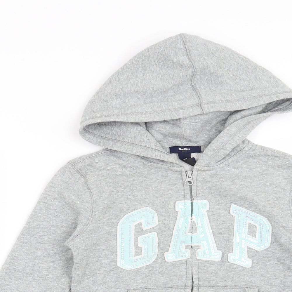 Gap Girls Grey   Full Zip Hoodie Size 8-9 Years