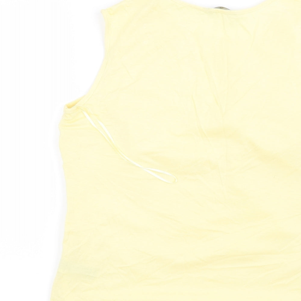F&F Womens Yellow Floral  Basic Blouse Size 12