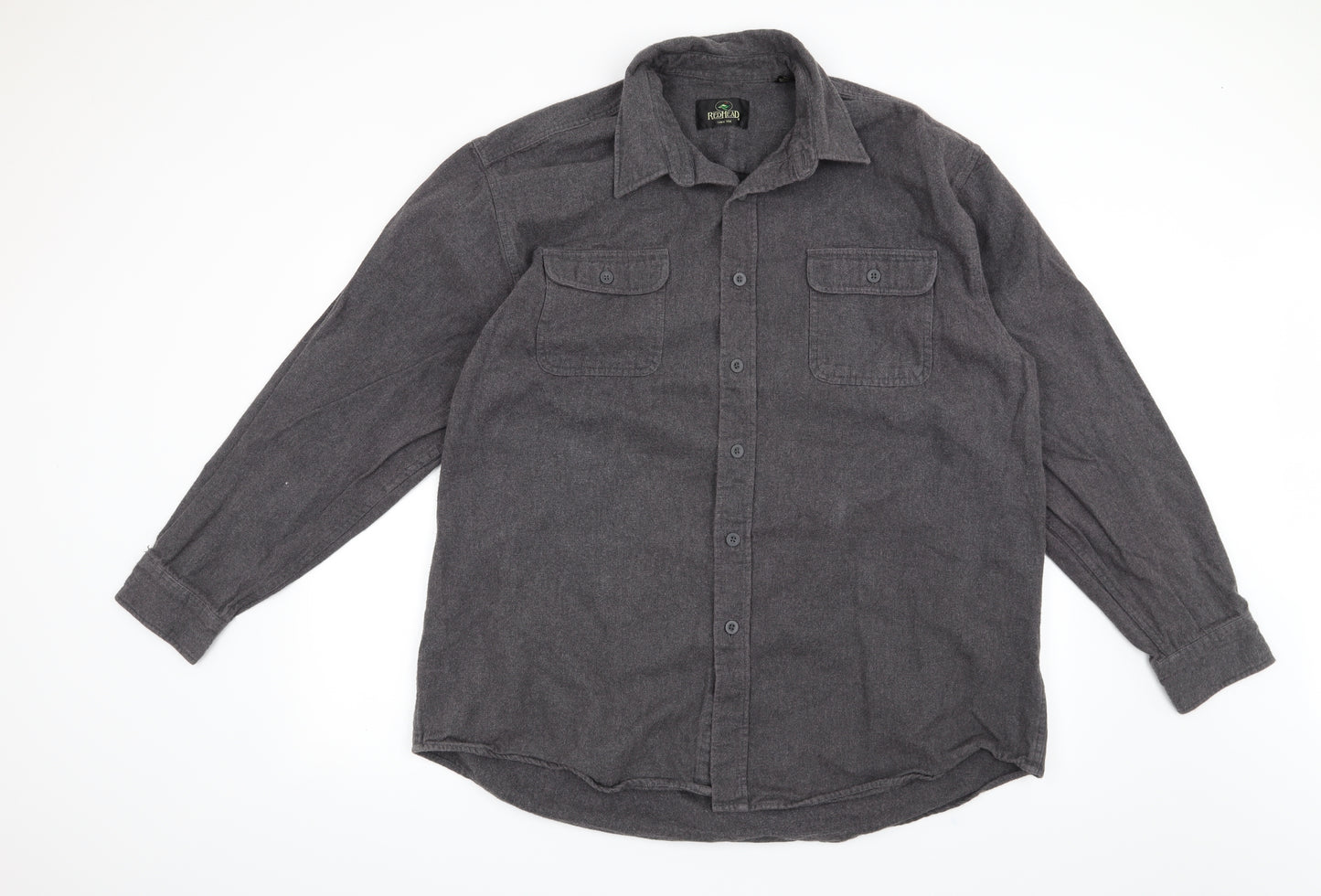 RedHead Mens Grey    Button-Up Size XL