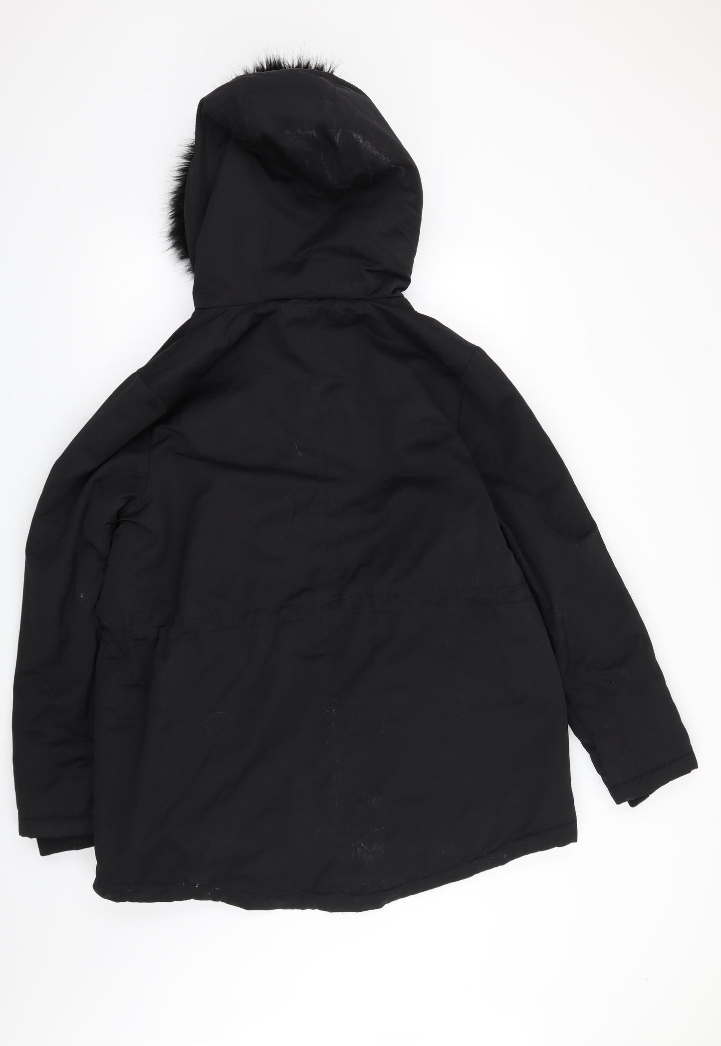 Papaya Womens Black   Overcoat Coat Size 18