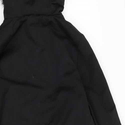 Papaya Womens Black   Overcoat Coat Size 18
