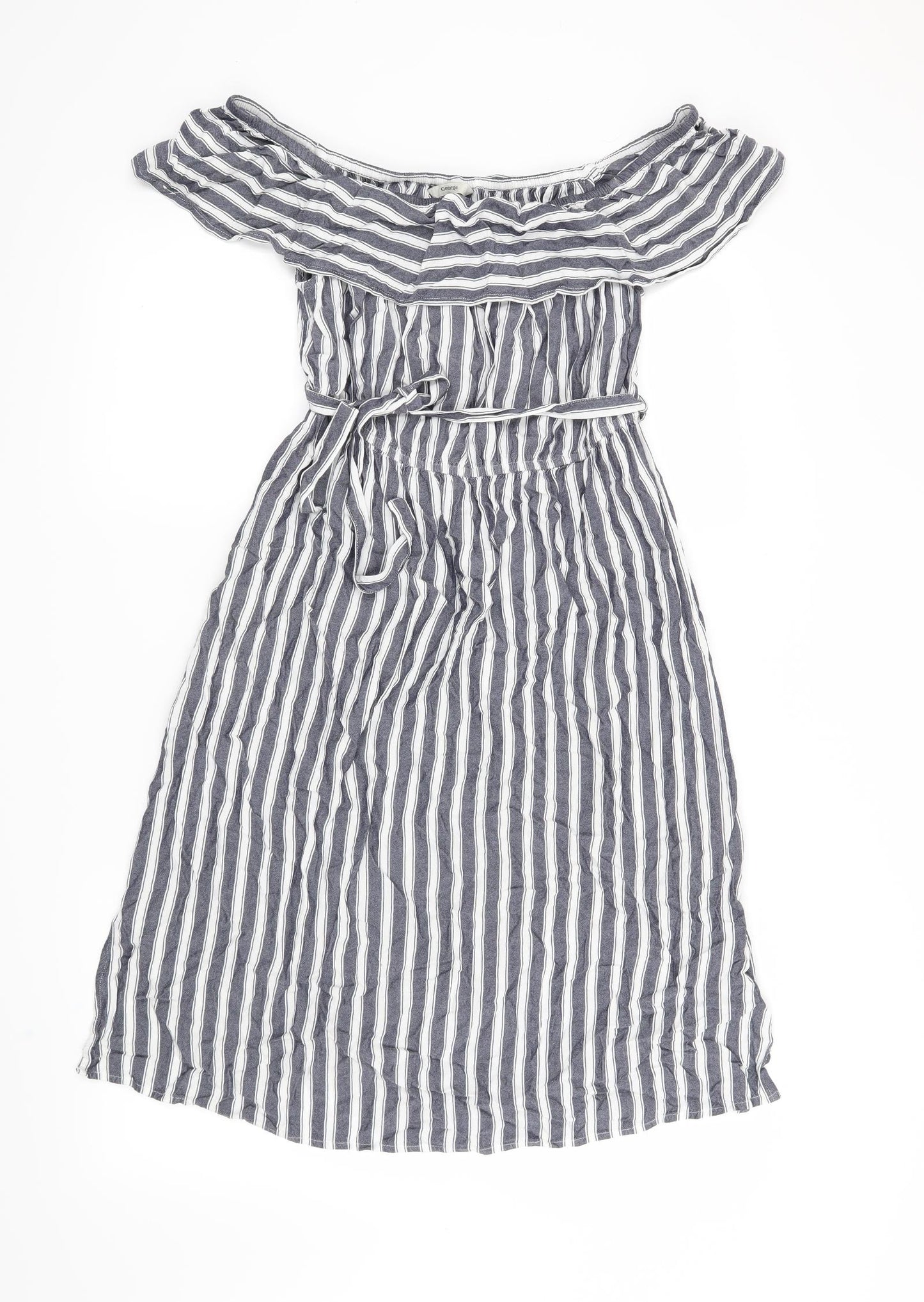 George Womens Blue Striped  Shift  Size 14