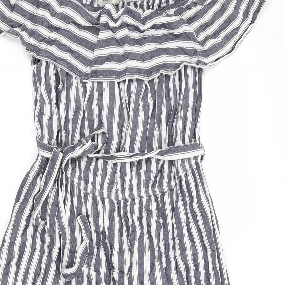 George Womens Blue Striped  Shift  Size 14