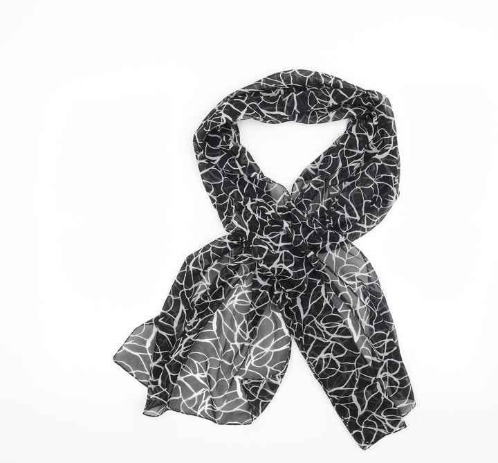 Preworn Womens Black Geometric   Scarf