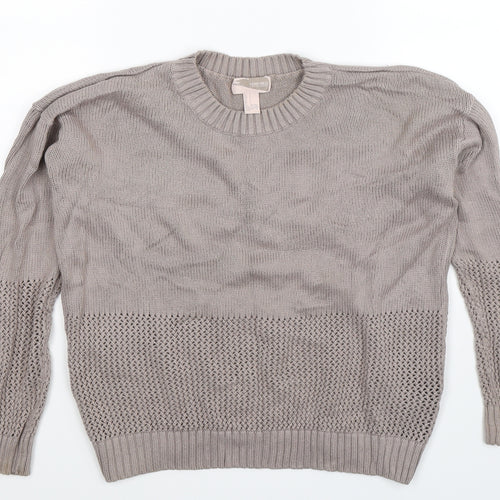 FOREVER 21 Womens Grey  Knit Pullover Jumper Size S