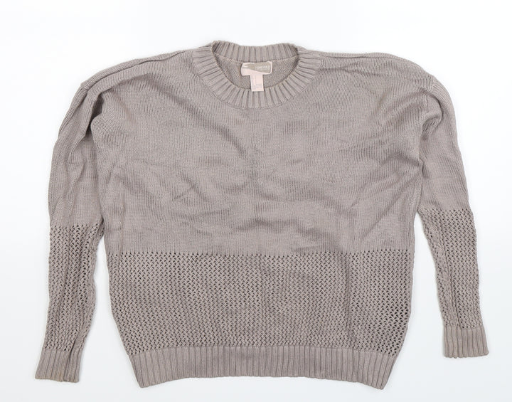 FOREVER 21 Womens Grey  Knit Pullover Jumper Size S