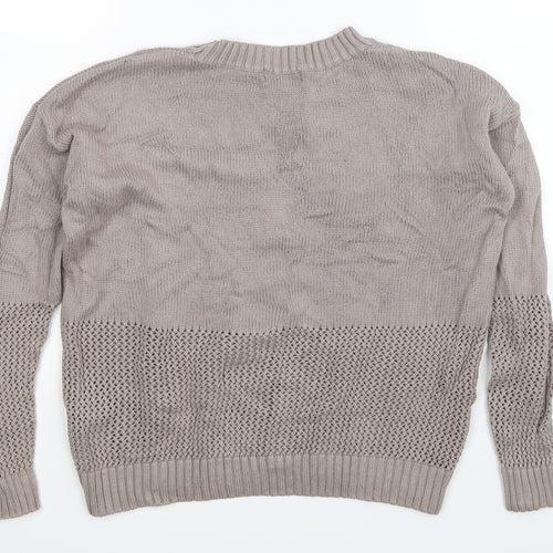 FOREVER 21 Womens Grey  Knit Pullover Jumper Size S