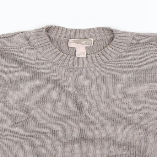 FOREVER 21 Womens Grey  Knit Pullover Jumper Size S