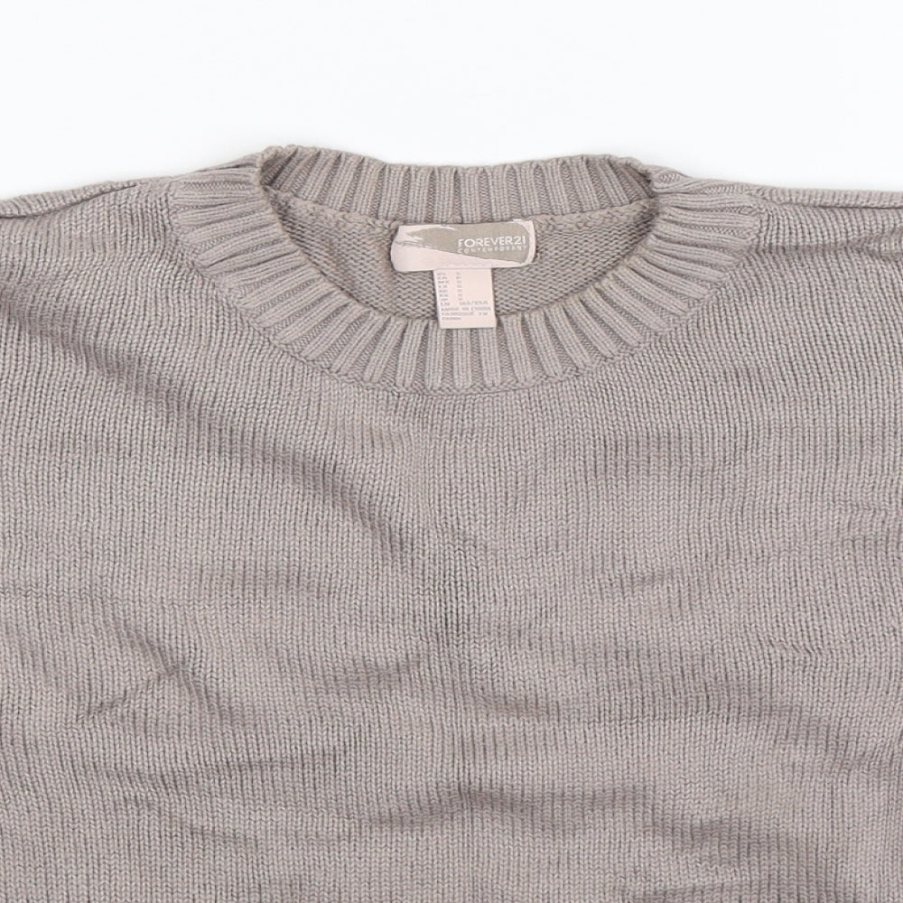 FOREVER 21 Womens Grey  Knit Pullover Jumper Size S