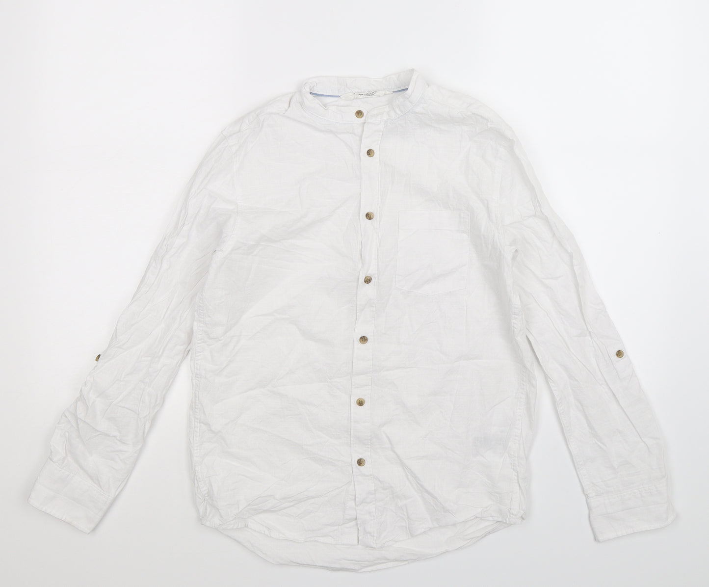 H&M Boys White   Basic Button-Up Size 12-13 Years