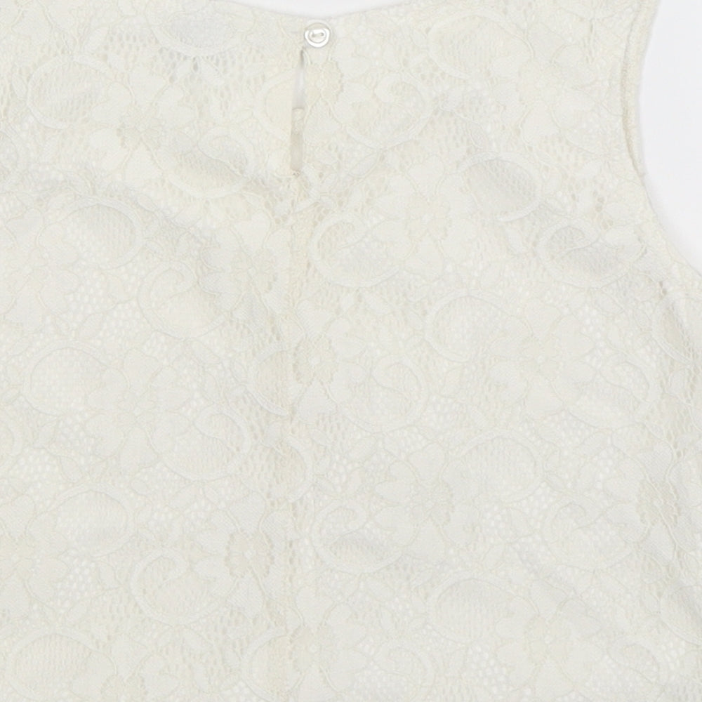 TU Girls White   Basic Tank Size 12 Years