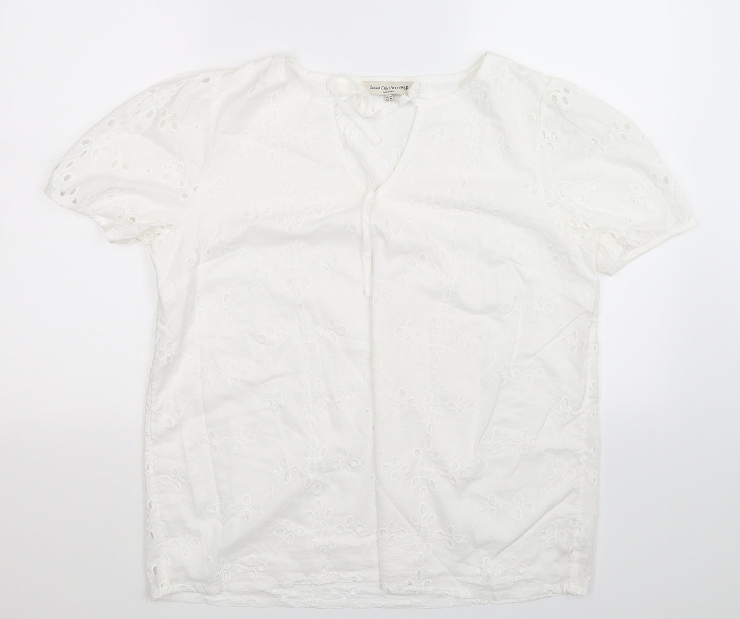 F&F Womens White   Camisole T-Shirt Size 14
