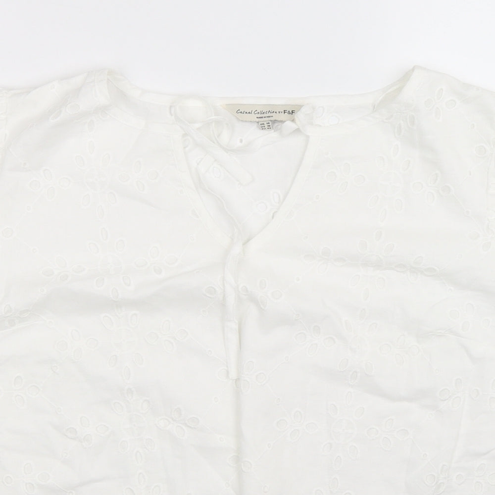 F&F Womens White   Camisole T-Shirt Size 14