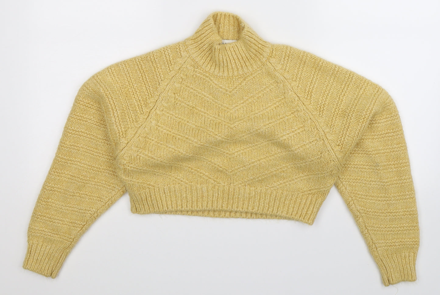 Topshop Womens Beige  Knit Pullover Jumper Size S  - Cropped
