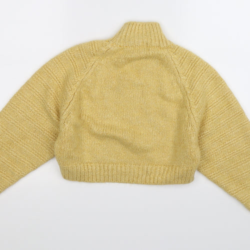 Topshop Womens Beige  Knit Pullover Jumper Size S  - Cropped