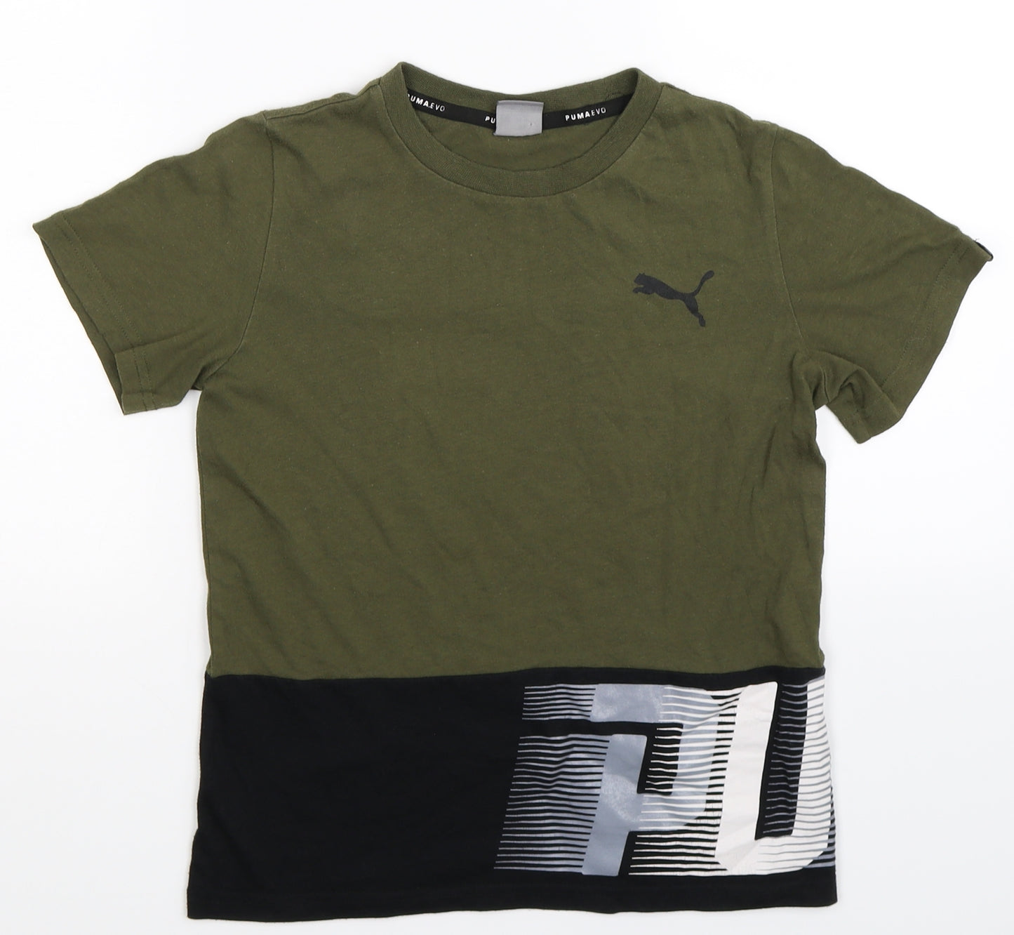 PUMA Boys Green   Basic T-Shirt Size S