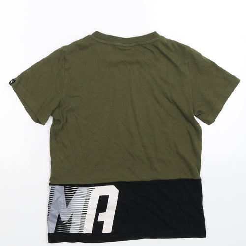 PUMA Boys Green   Basic T-Shirt Size S