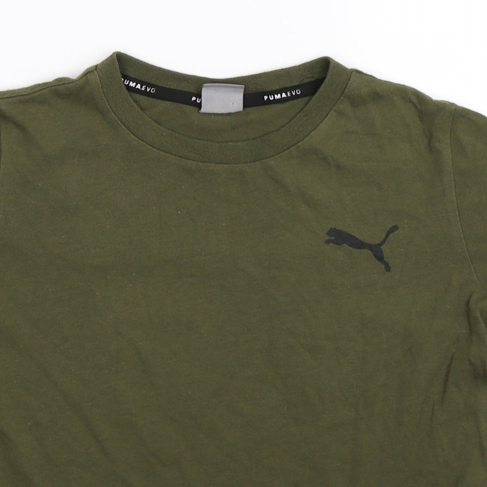 PUMA Boys Green   Basic T-Shirt Size S