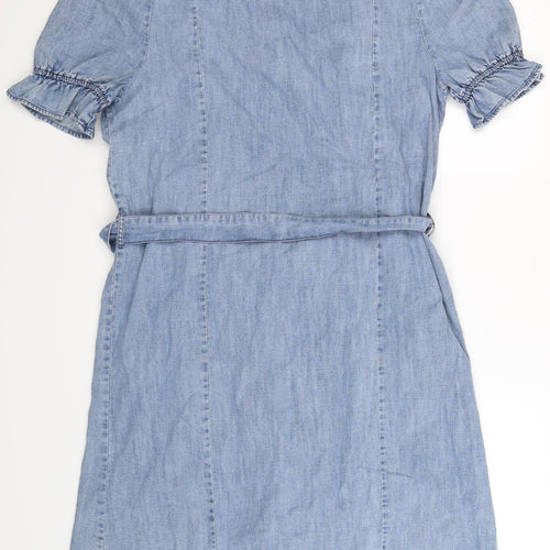 F&F Womens Blue  Denim Shirt Dress  Size 16