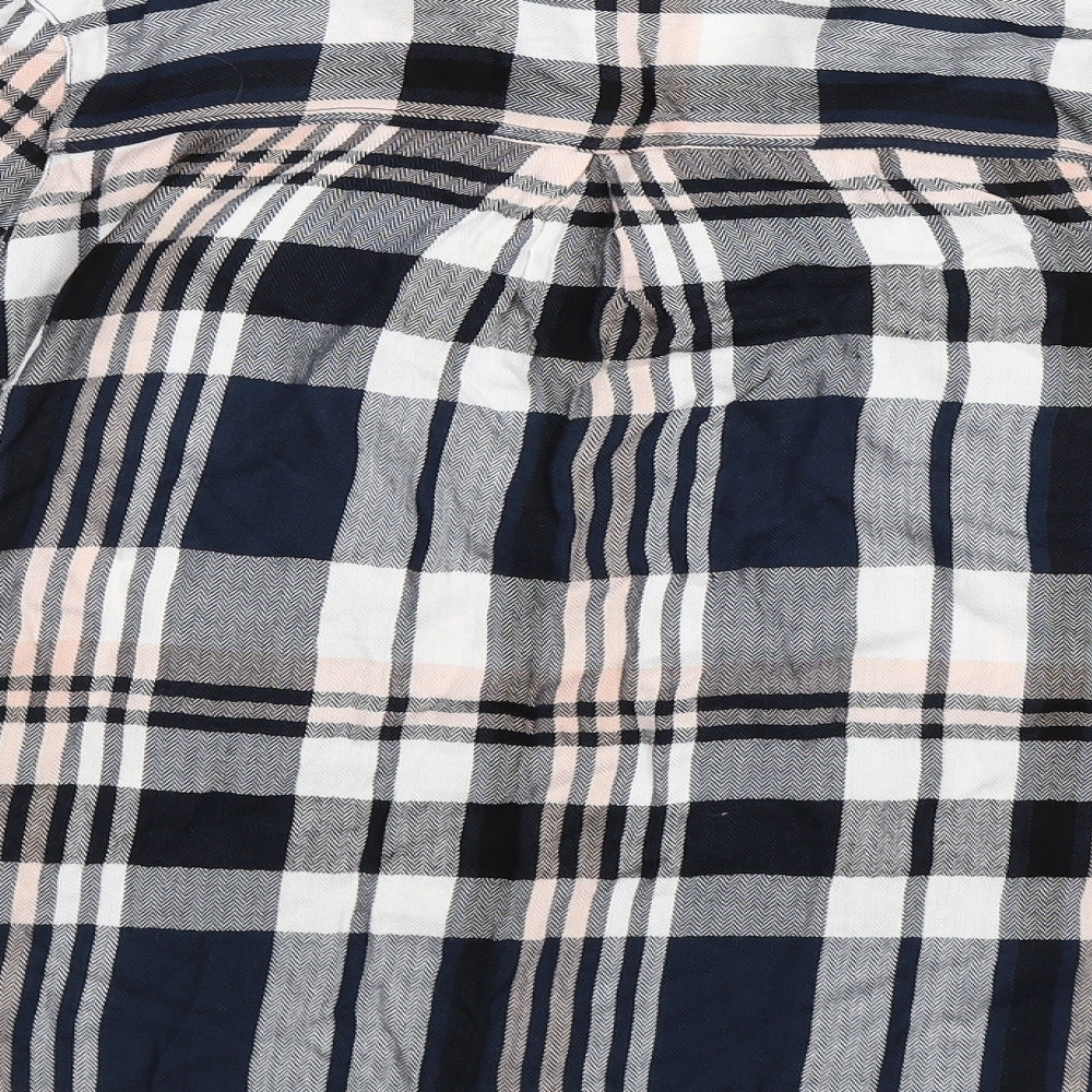 F&F Womens Blue Check  Basic Button-Up Size 12