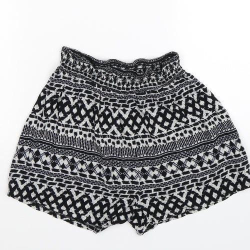 Brave Soul Womens Multicoloured Geometric  Hot Pants Shorts Size XS