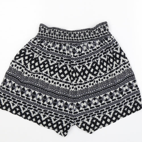 Brave Soul Womens Multicoloured Geometric  Hot Pants Shorts Size XS