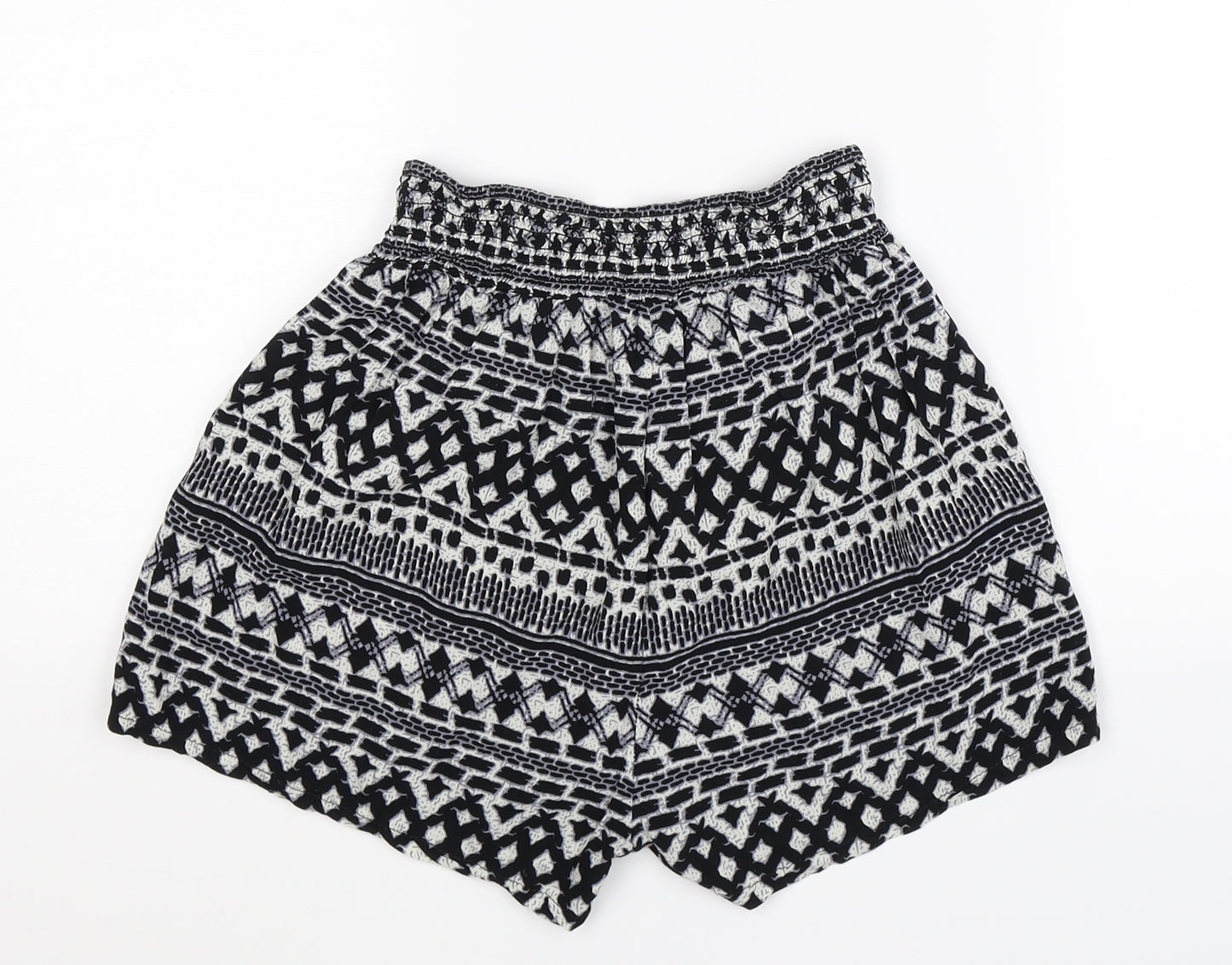 Brave Soul Womens Multicoloured Geometric  Hot Pants Shorts Size XS