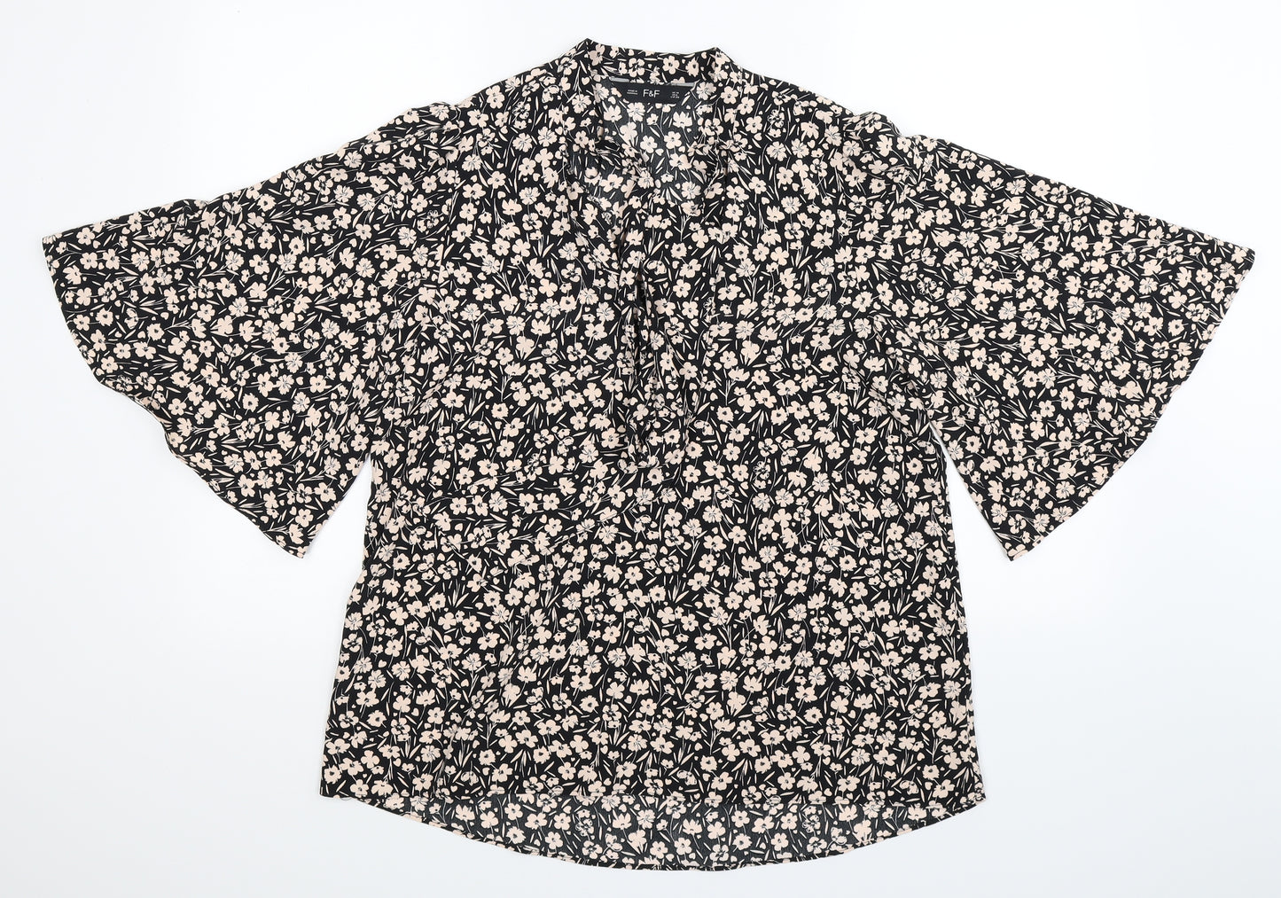 F&F Womens Multicoloured Floral  Basic Blouse Size 10