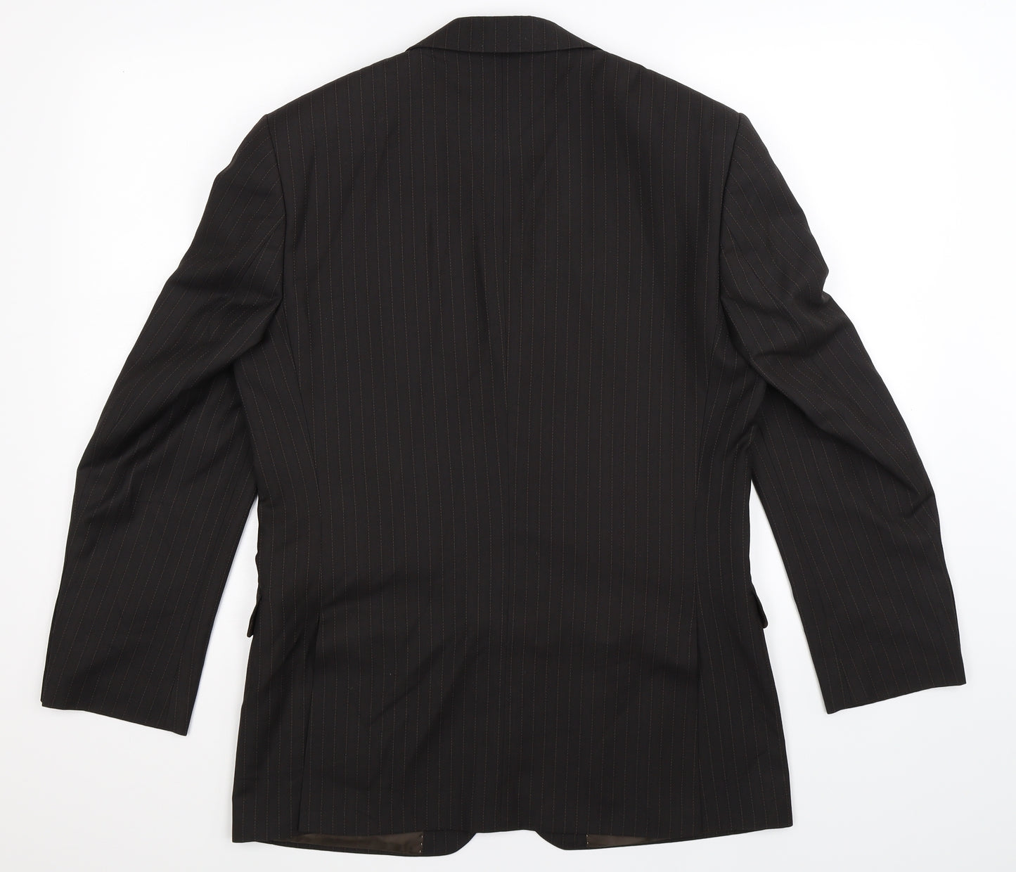 Burton Mens Black Striped  Jacket Suit Jacket Size 38