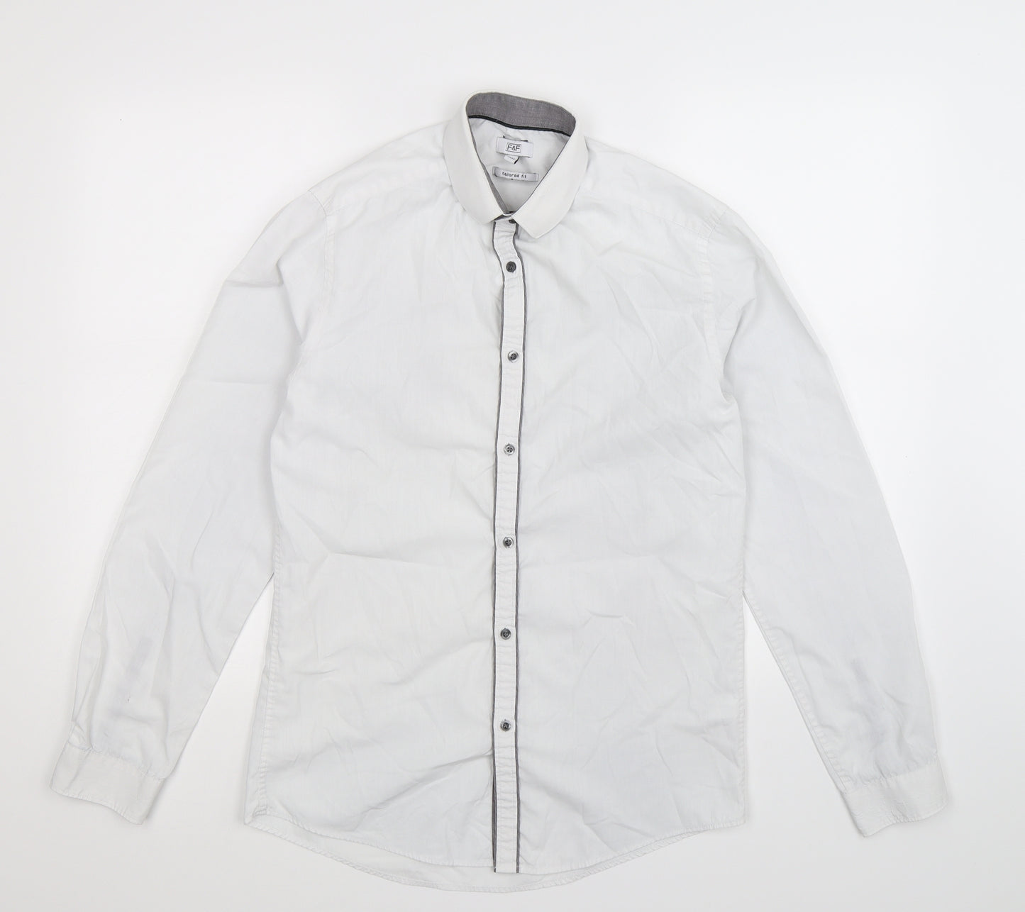 F&F Mens White    Dress Shirt Size 14.5
