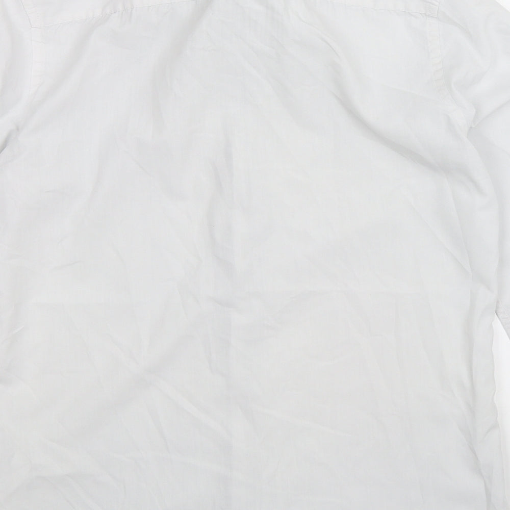 F&F Mens White    Dress Shirt Size 14.5