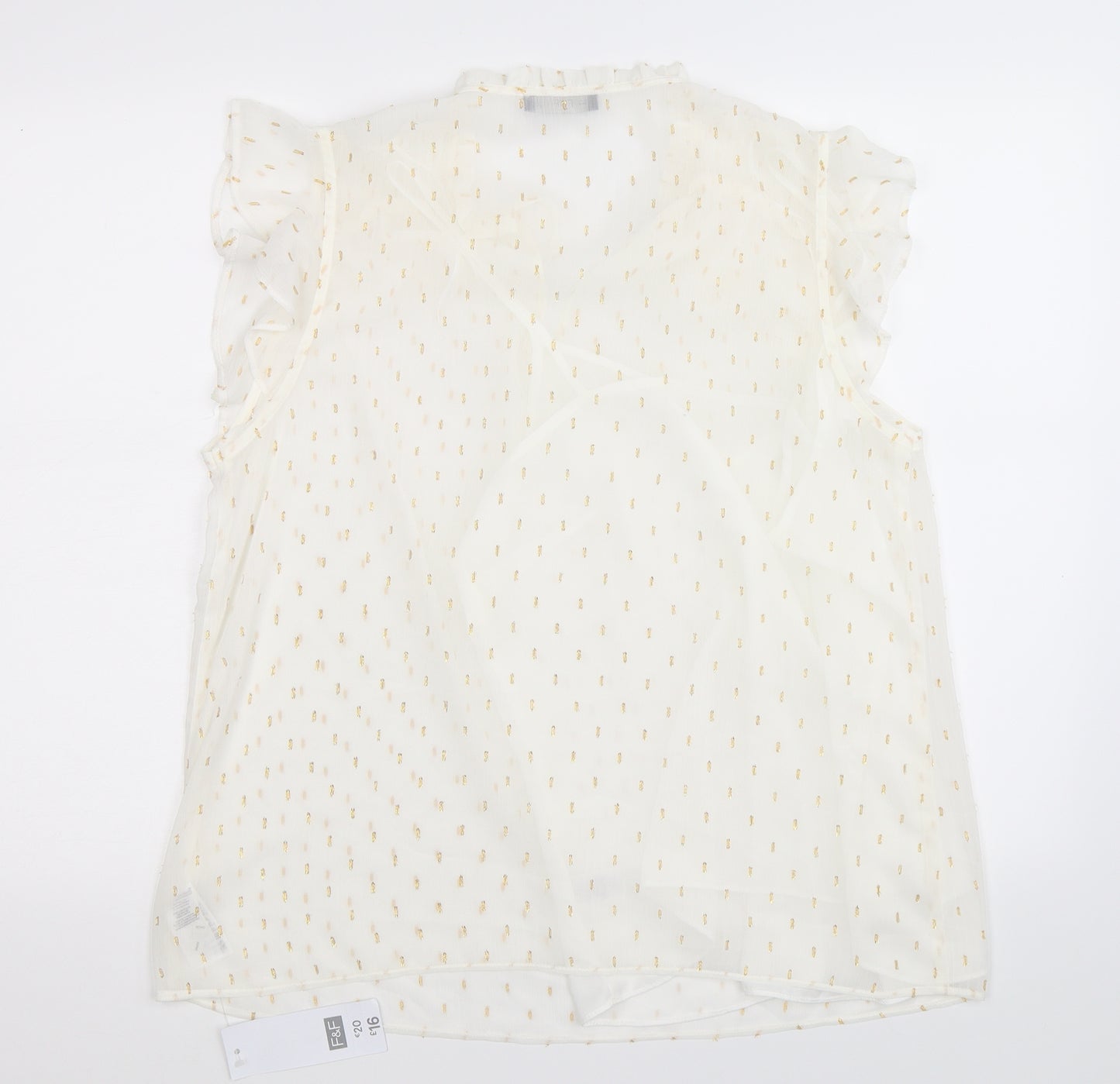 F&F Womens White   Basic Blouse Size 14