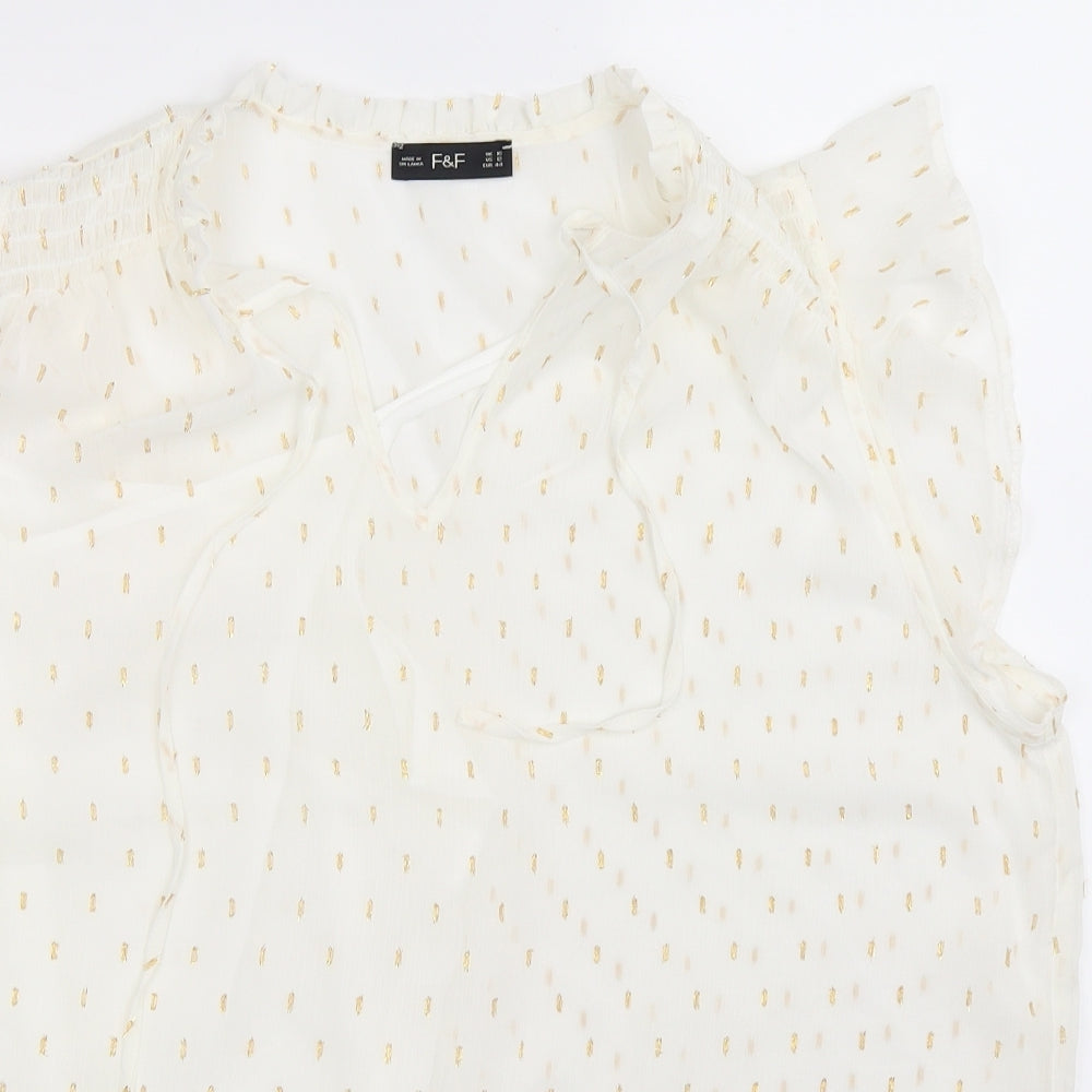 F&F Womens White   Basic Blouse Size 14