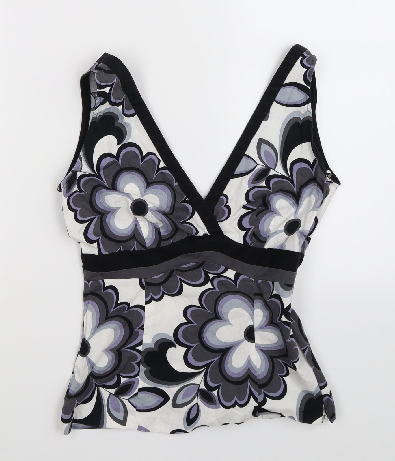 Oasis Womens Multicoloured Floral  Basic Tank Size 8