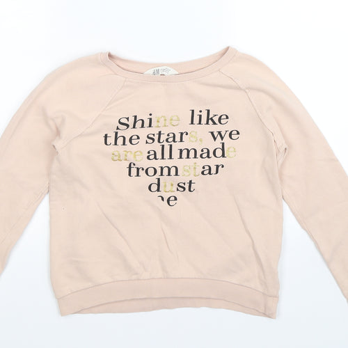 H&M Girls Beige   Pullover Sweatshirt Size 11-12 Years
