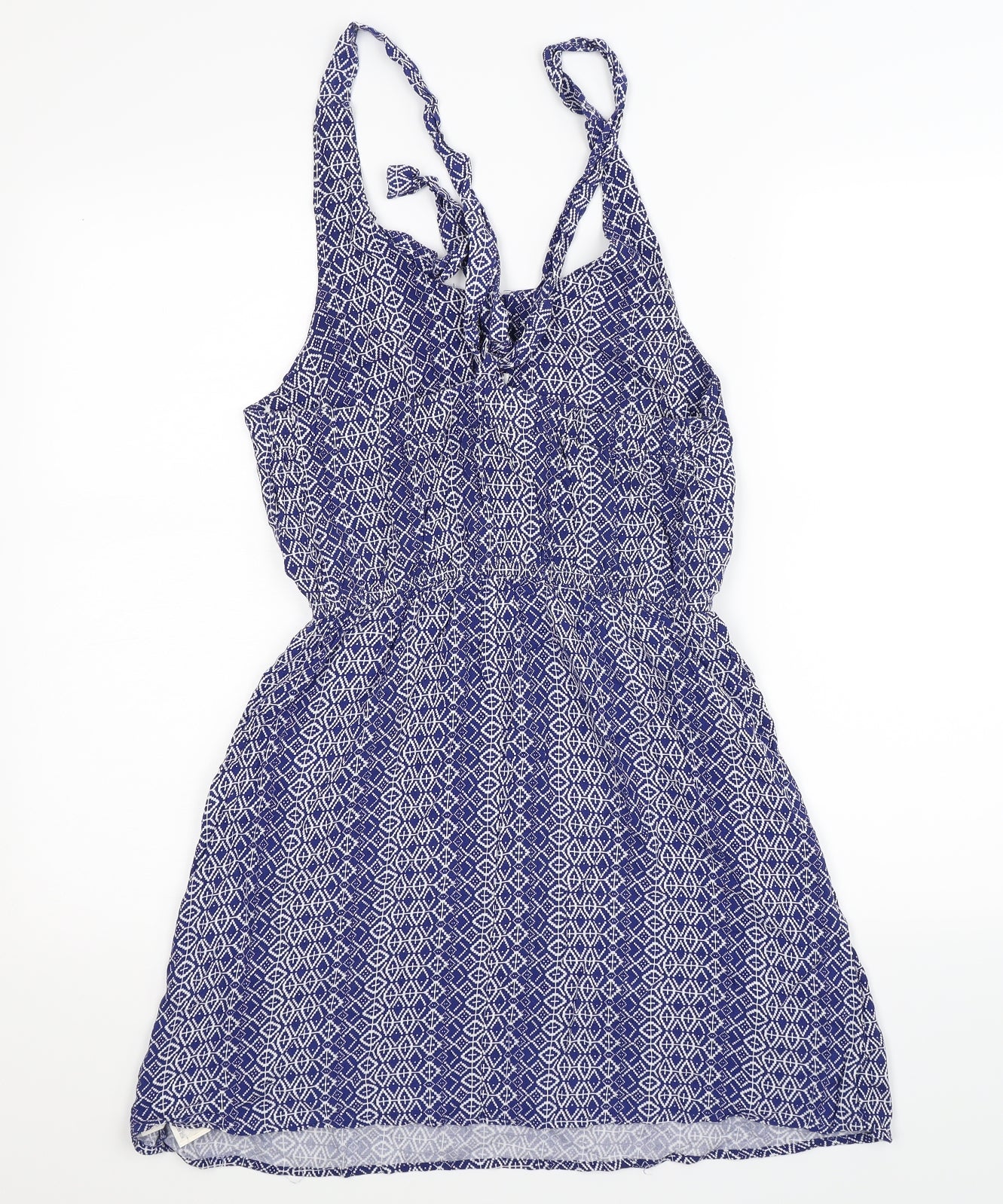 FOREVER 21 Womens Blue Geometric  Fit & Flare  Size M